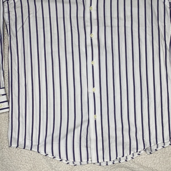 Burberry Striped Long Sleeve Button Down Dress Shirt: Size 15.5x35 - Picture 9 of 13